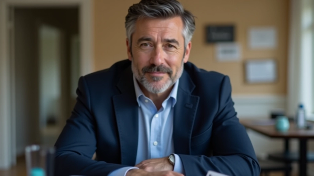 Syndic professionnel examinant des documents de gestion d'immeuble